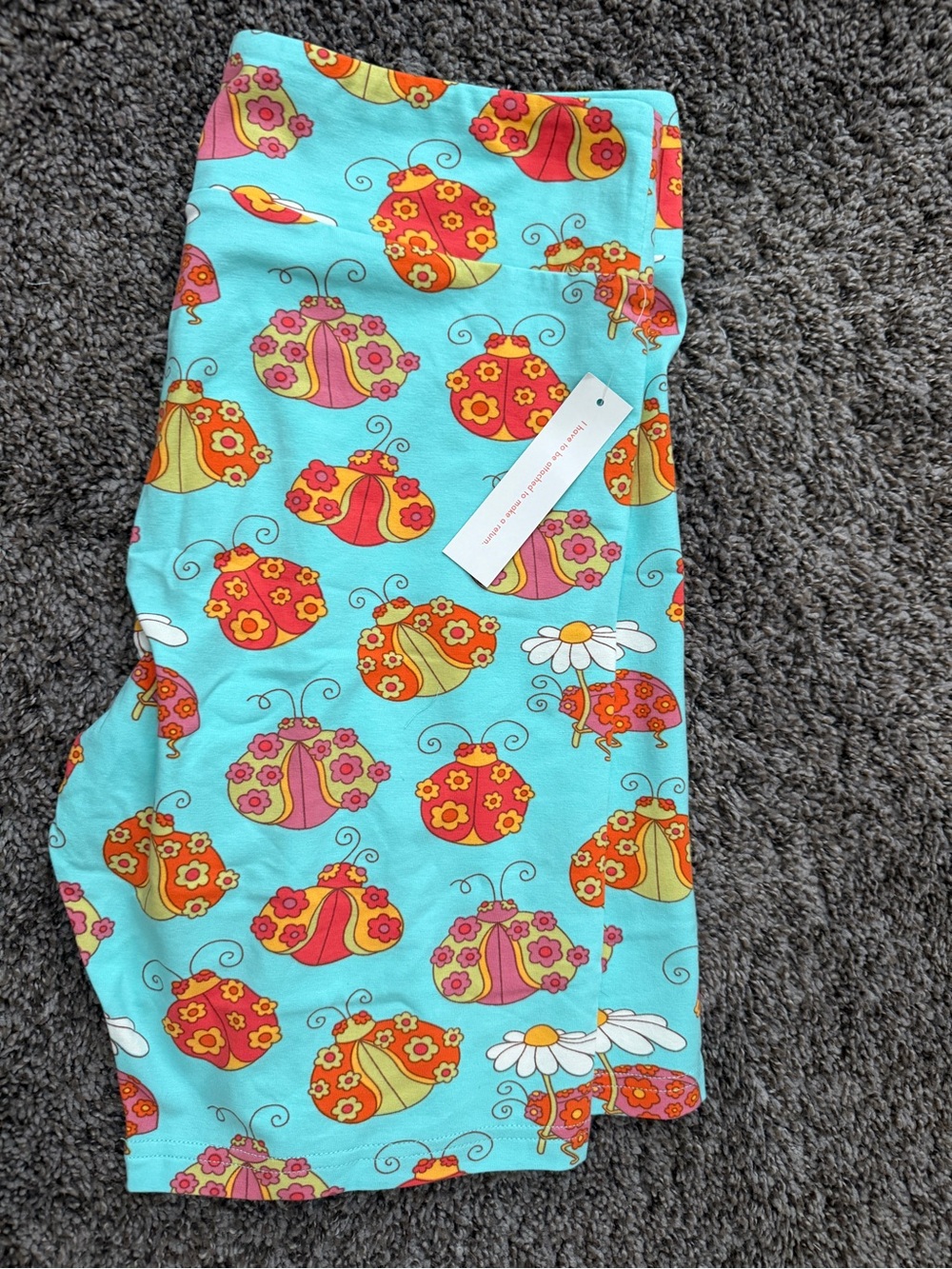 Cotton Ladybug Print Bike Shorts - Picture 2 of 3